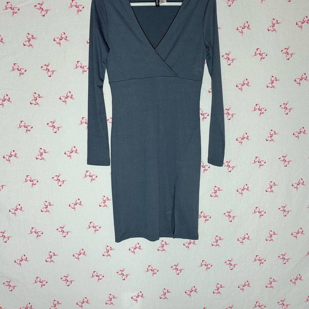 H&M Long Sleeve Blue Dress